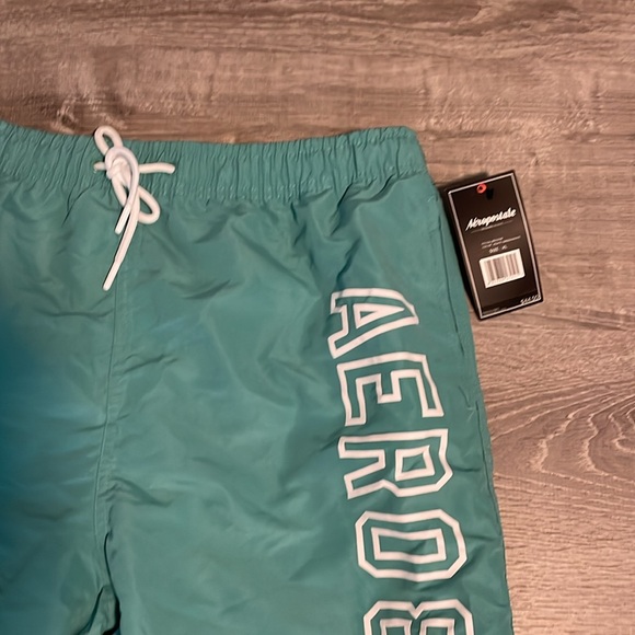 NWT teal Aeropostale xl swim drawstring trunks - Picture 2 of 4